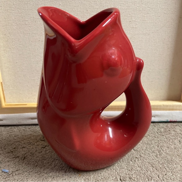 Authentic GurglePot Red Fish Pitcher Creamer  Designed in Seattle WA - Picture 3 of 6